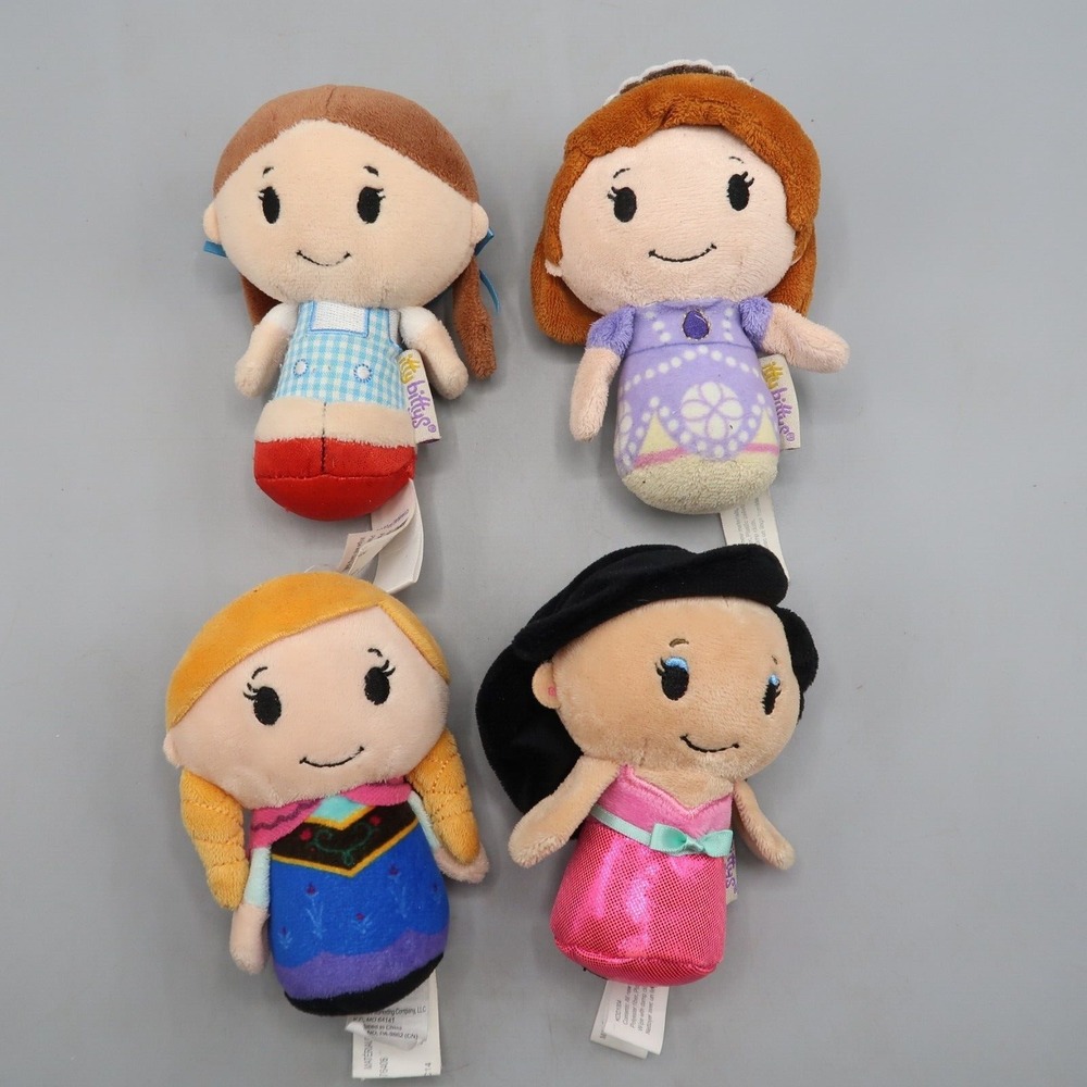 Hallmark Ittyβ Bittys Lot 5" Plush Lot Red Riding Hood Sofia the 1st Barbie Anna